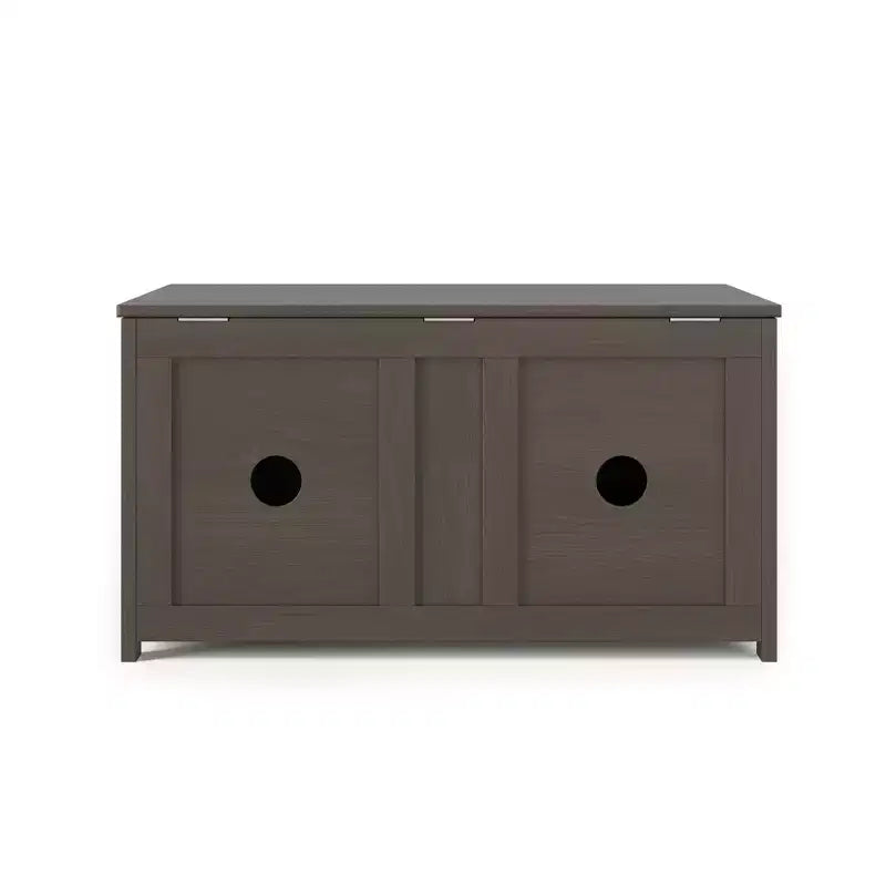 Cassapanca giocattolo in legno Harmony da 33 pollici, ampio contenitore, 2 cerniere di sicurezza, foro di ventilazione standard sul retro, 6 piedi cubi di spazio di archiviazione