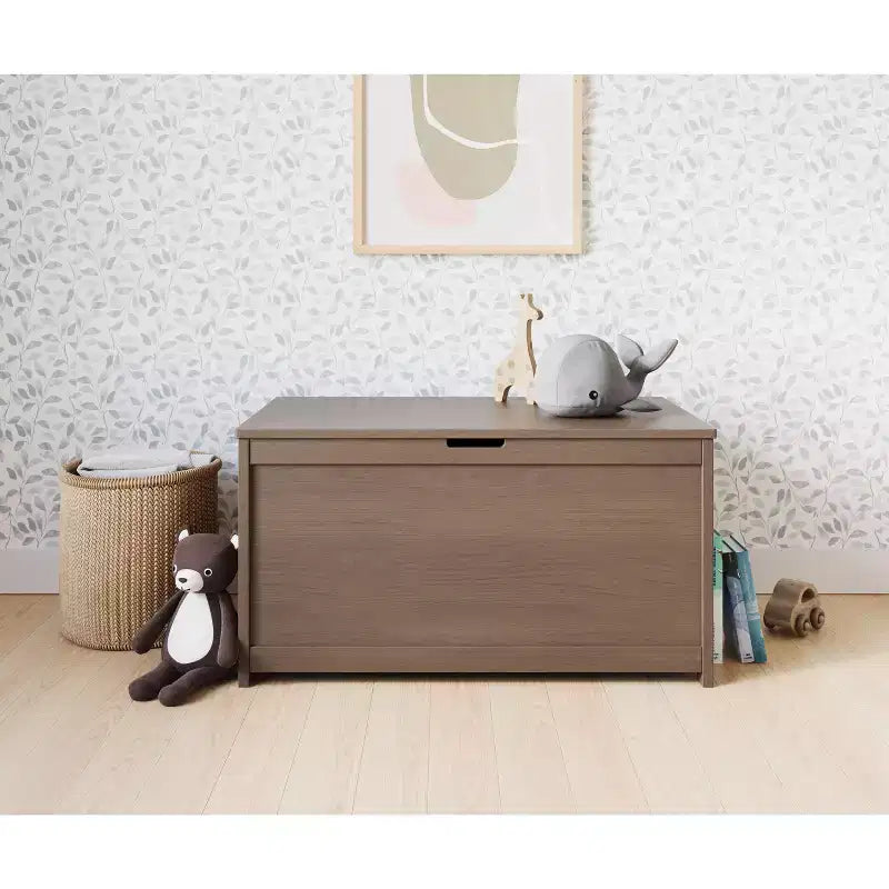 Cassapanca giocattolo in legno Harmony da 33 pollici, ampio contenitore, 2 cerniere di sicurezza, foro di ventilazione standard sul retro, 6 piedi cubi di spazio di archiviazione