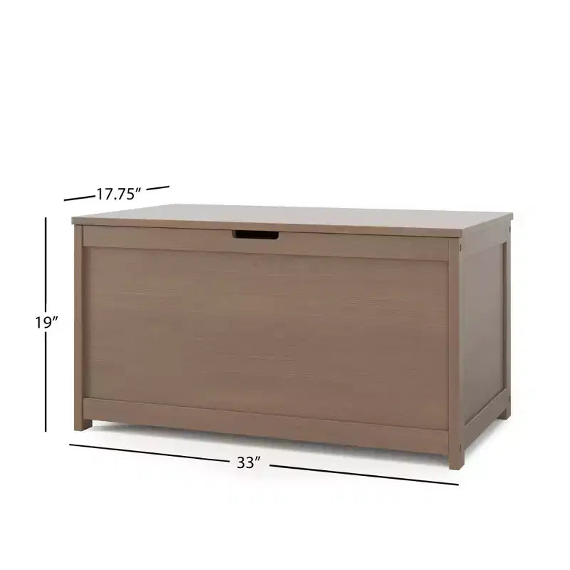 Cassapanca giocattolo in legno Harmony da 33 pollici, ampio contenitore, 2 cerniere di sicurezza, foro di ventilazione standard sul retro, 6 piedi cubi di spazio di archiviazione