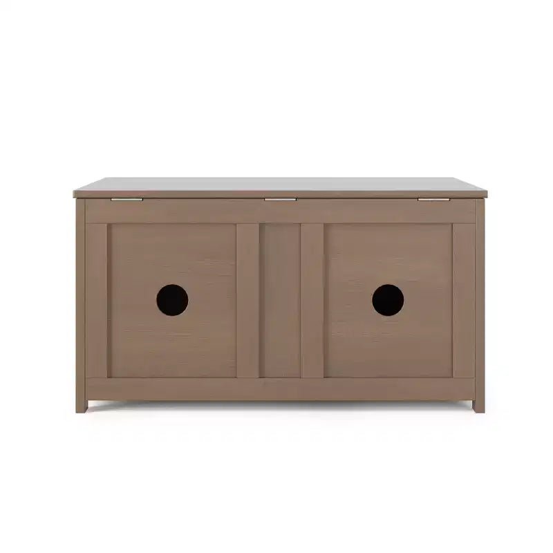 Cassapanca giocattolo in legno Harmony da 33 pollici, ampio contenitore, 2 cerniere di sicurezza, foro di ventilazione standard sul retro, 6 piedi cubi di spazio di archiviazione