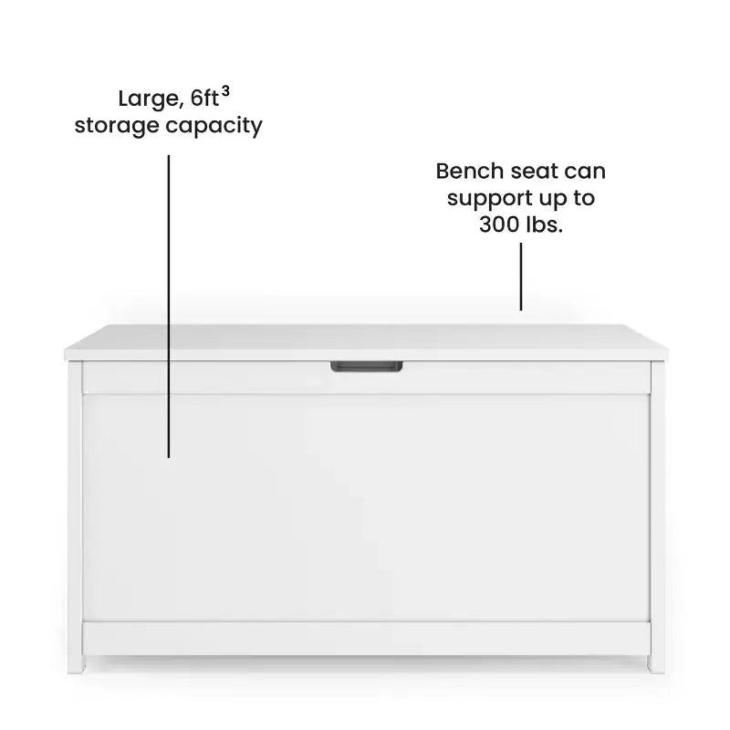 Cassapanca giocattolo in legno Harmony da 33 pollici, ampio contenitore, 2 cerniere di sicurezza, foro di ventilazione standard sul retro, 6 piedi cubi di spazio di archiviazione