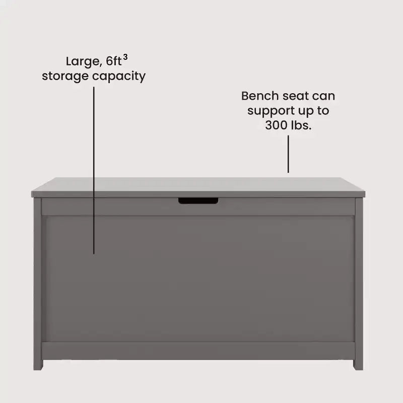 Cassapanca giocattolo in legno Harmony da 33 pollici, ampio contenitore, 2 cerniere di sicurezza, foro di ventilazione standard sul retro, 6 piedi cubi di spazio di archiviazione