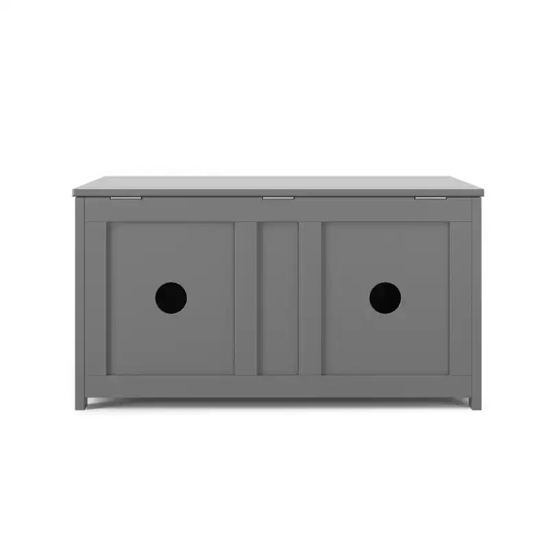 Cassapanca giocattolo in legno Harmony da 33 pollici, ampio contenitore, 2 cerniere di sicurezza, foro di ventilazione standard sul retro, 6 piedi cubi di spazio di archiviazione