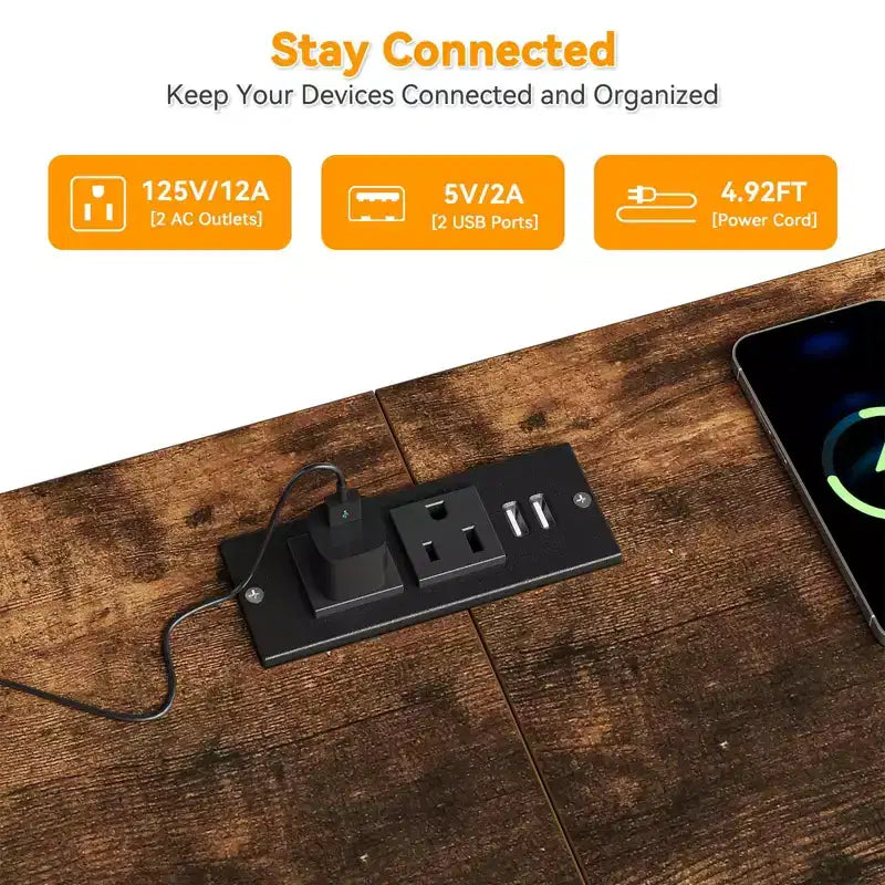 Comò nero da 63,3 pollici per camera da letto, comò a 10 cassetti porta TV per TV da 65, 70, 75 pollici, cassettiera in tessuto con luci LED e prese di corrente