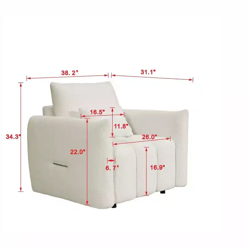 PexFix Moderna Poltrona con Cuscino per Ufficio Soggiorno e Camera da Letto