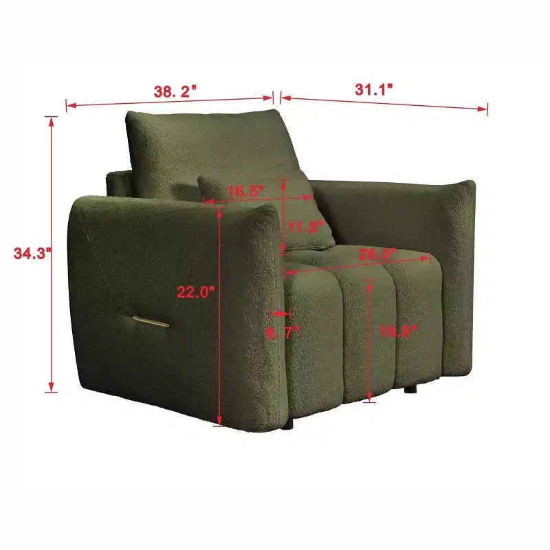 PexFix Moderna Poltrona con Cuscino per Ufficio Soggiorno e Camera da Letto