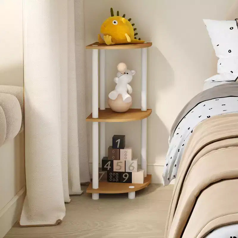 HOMLUX Scaffale Angolare Decorativo a 3 Ripiani