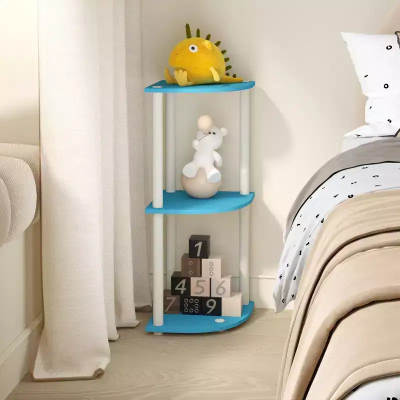 HOMLUX Scaffale Angolare Decorativo a 3 Ripiani
