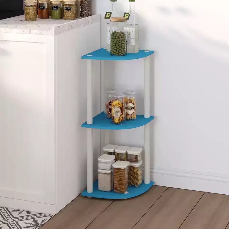 HOMLUX Scaffale Angolare Decorativo a 3 Ripiani
