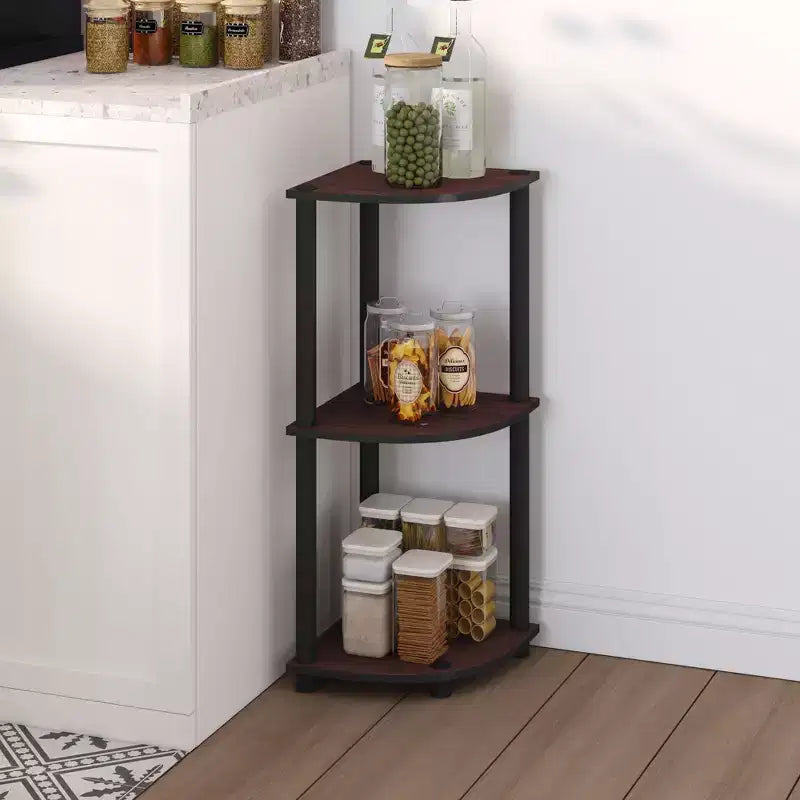 HOMLUX Scaffale Angolare Decorativo a 3 Ripiani