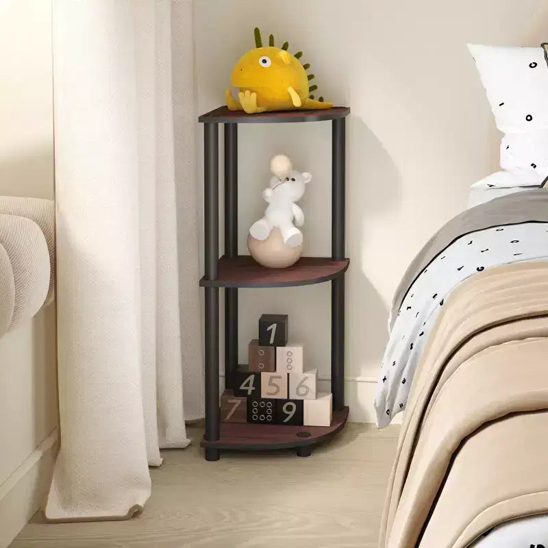 HOMLUX Scaffale Angolare Decorativo a 3 Ripiani
