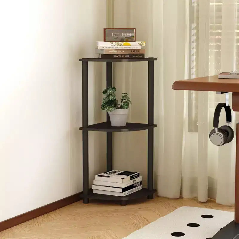 HOMLUX Scaffale Angolare Decorativo a 3 Ripiani