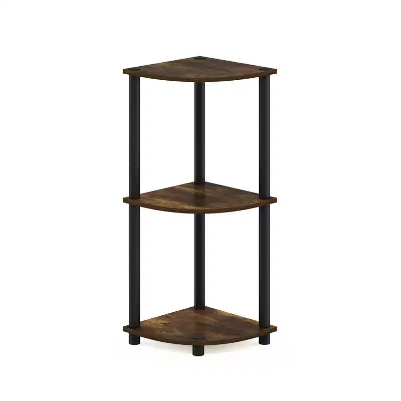 HOMLUX 3 Tier Decorative Corner Bookshelf Display Rack