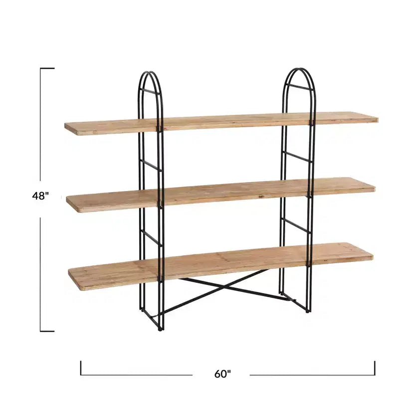 Unità di scaffalatura regolabile Eitri in legno e metallo