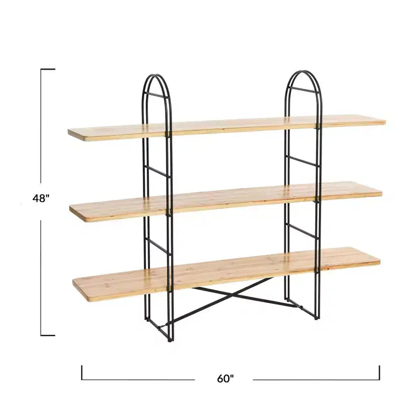Unità di scaffalatura regolabile Eitri in legno e metallo