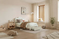 GustoWave Twin Velvet Princess Platform Bed, with Smart LED and Drawer
