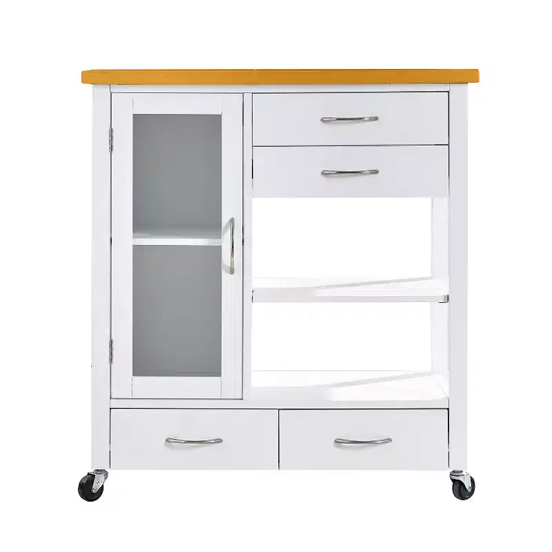 Carrello da cucina in legno Mansfield Modern 38 con 4 cassetti
