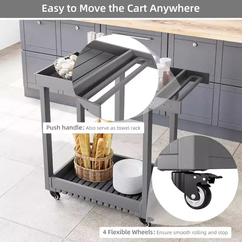 Carrello di Servizio Multifunzionale con Ruote per Casa, Ufficio, Bar
