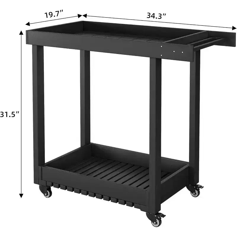 Carrello di Servizio Multifunzionale con Ruote per Casa, Ufficio, Bar