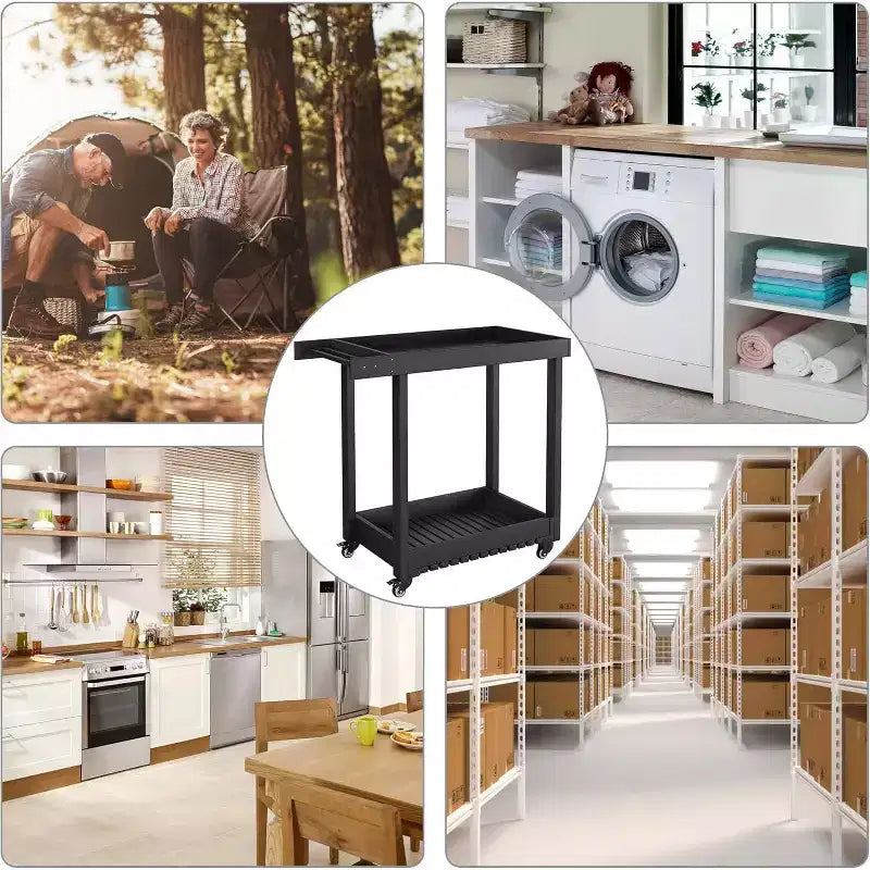 Carrello di Servizio Multifunzionale con Ruote per Casa, Ufficio, Bar