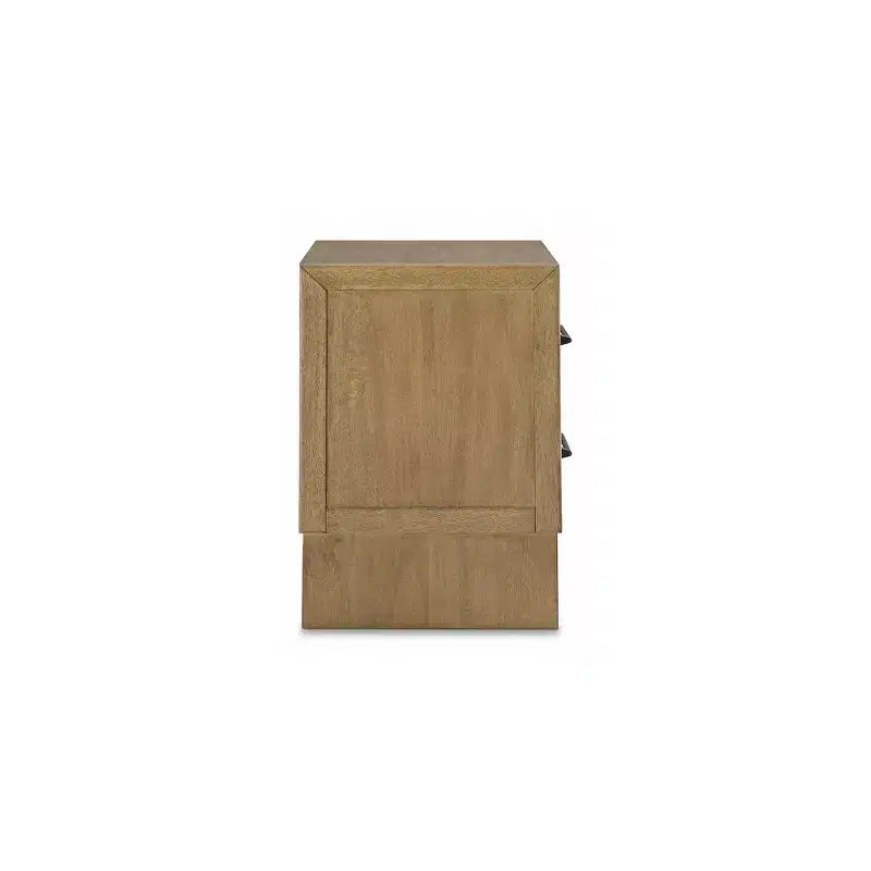Comodino Sherbana a 2 cassetti, Marrone chiaro