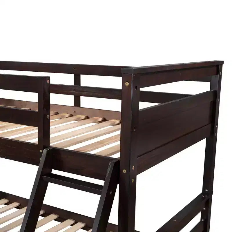 Letto a Castello con Letto Matrimoniale e Letto Singolo, con Contenitore - Bianco