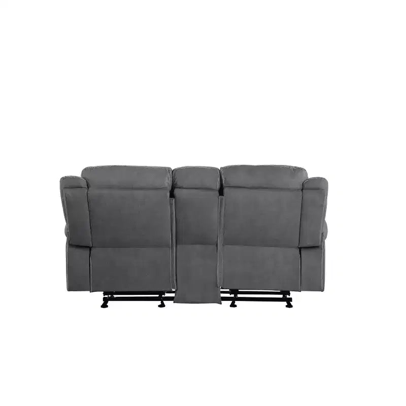 Divano Zubaida in velluto bicolore grigio da 78".