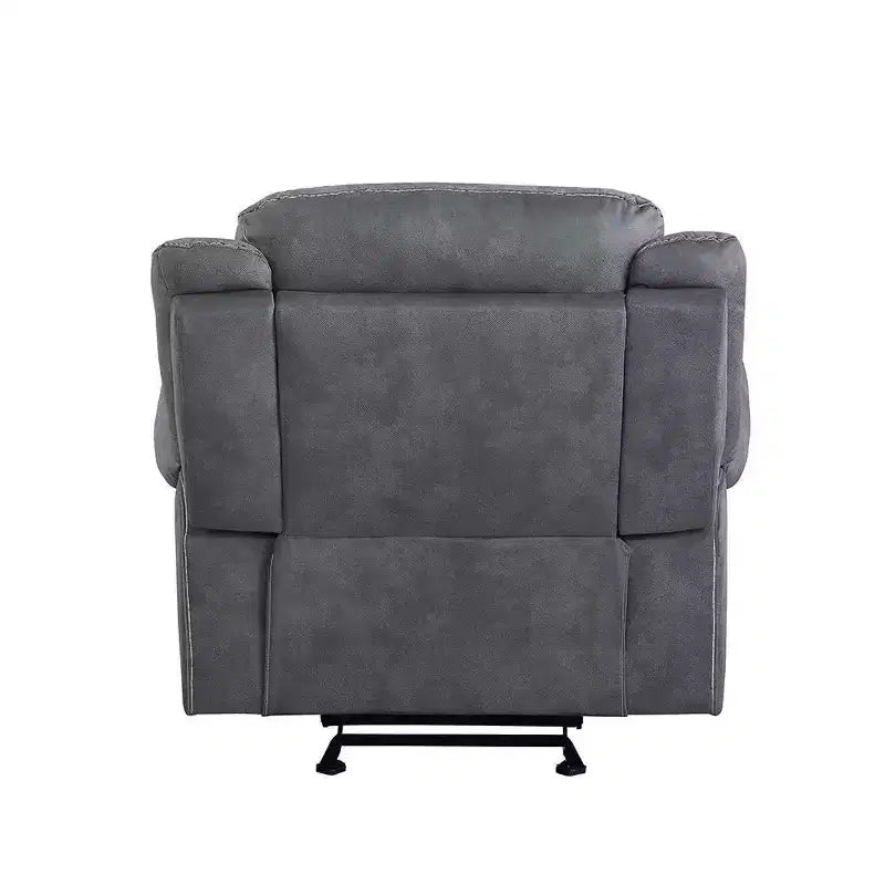 Poltrona reclinabile Zubaida 41" in velluto grigio bicolore