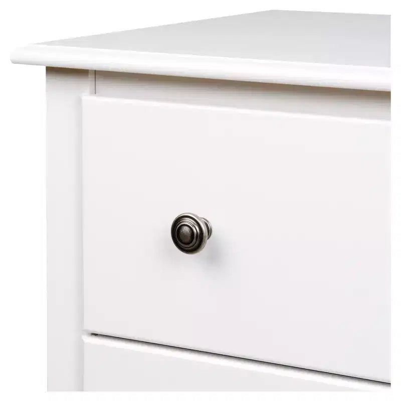 Comodino a 3 cassetti Monterey - Bianco: Mobile Moderno per Comodino, Design Salvaspazio