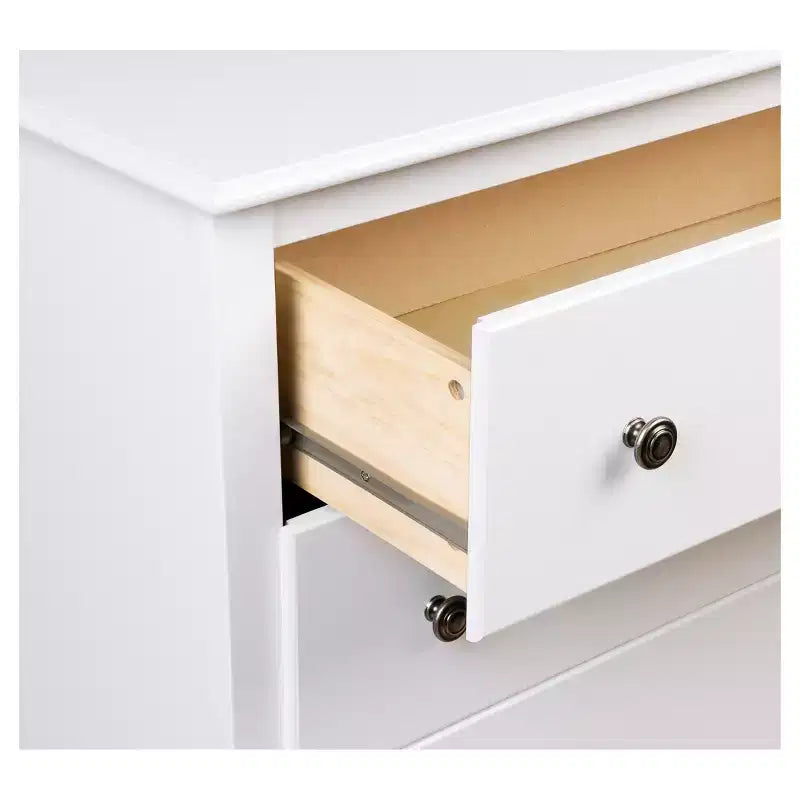 Comodino a 3 cassetti Monterey - Bianco: Mobile Moderno per Comodino, Design Salvaspazio