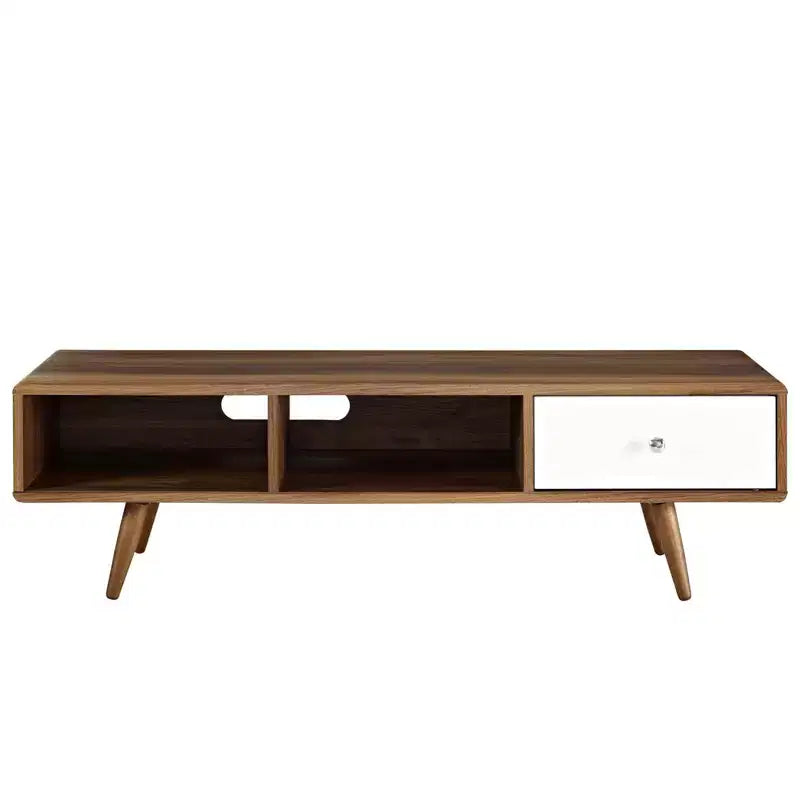 Mobile TV Transmit per TV fino a 55" Marrone: Laminato in legno, Componenti metallici, Supporto integrato