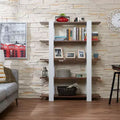Libreria a 5 ripiani Talia da 158,5 cm Noce/Bianco