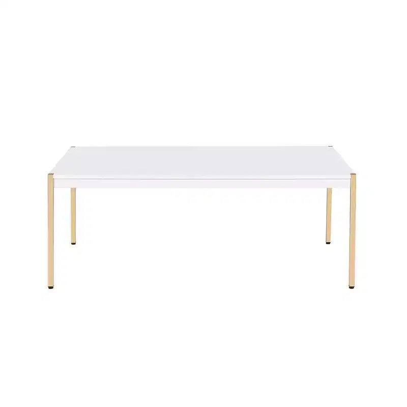 Acme Furniture Otrac Coffee Table White/Gold Finish