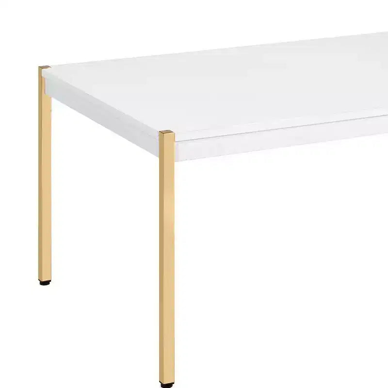 Tavolino da caffè Otrac finitura bianco/oro