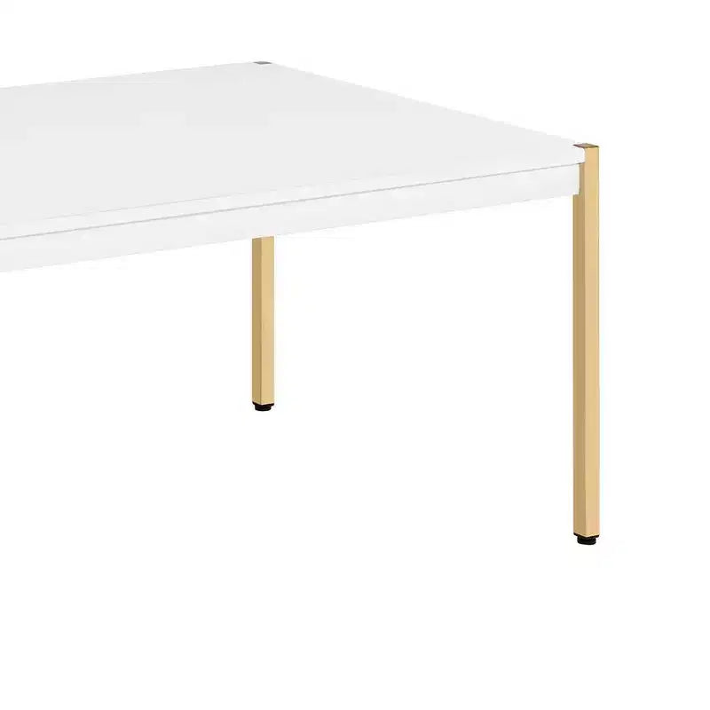 Tavolino da caffè Otrac finitura bianco/oro
