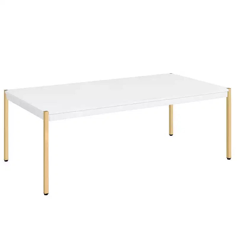 Tavolino da caffè Otrac finitura bianco/oro