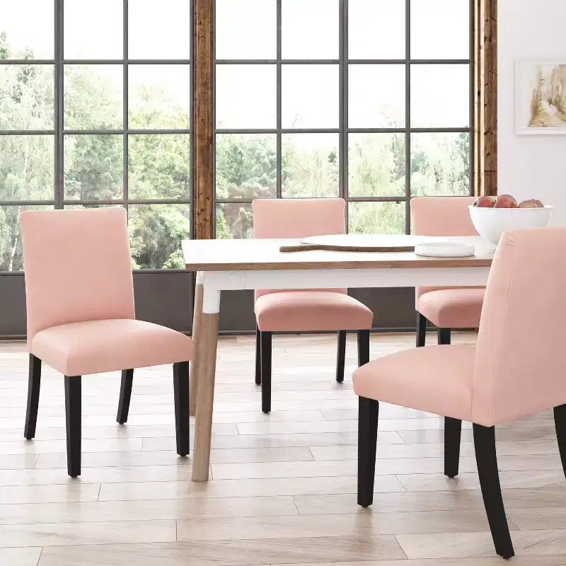Sedia da pranzo Parsons in velluto