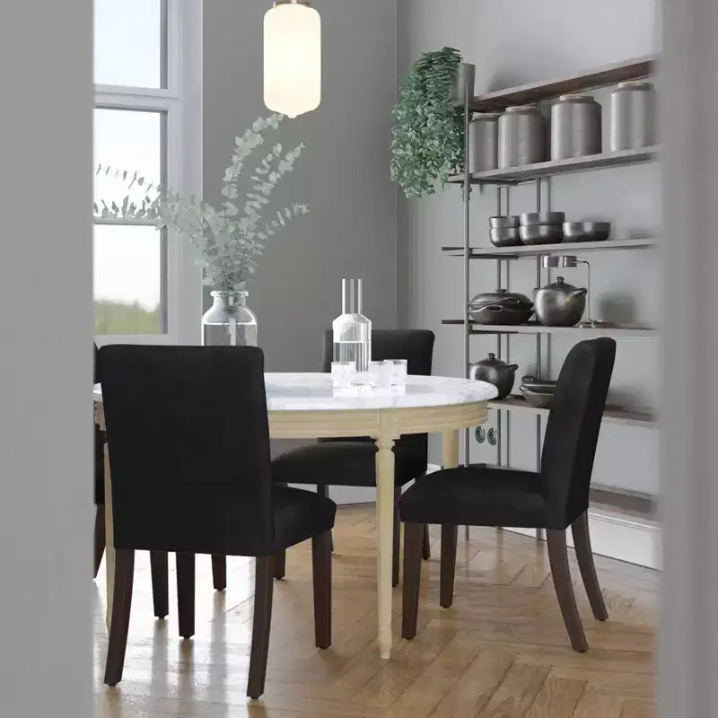 Sedia da pranzo Parsons in velluto