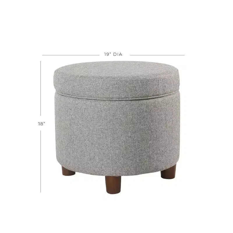 Pouf contenitore rotondo