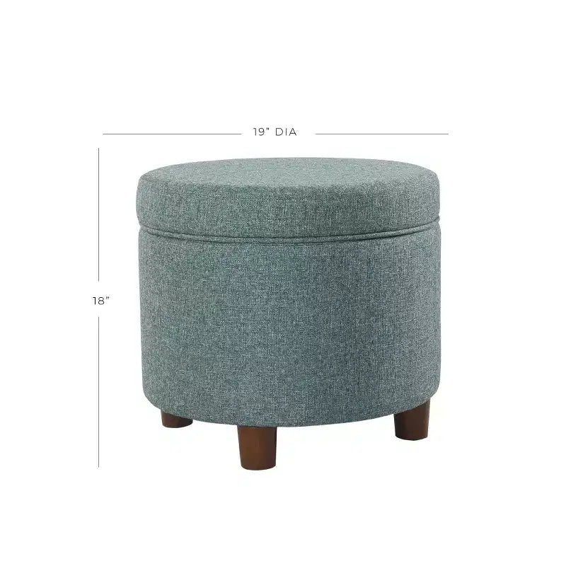 Pouf contenitore rotondo