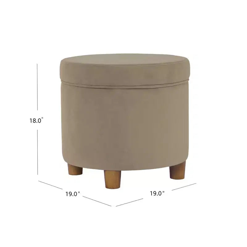 Pouf contenitore rotondo