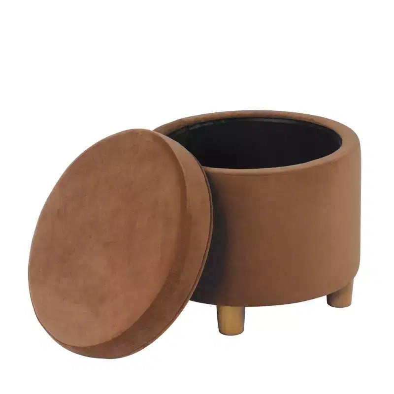 Pouf contenitore rotondo