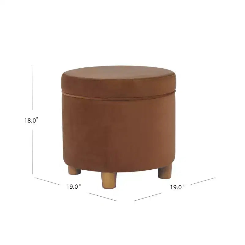 Pouf contenitore rotondo
