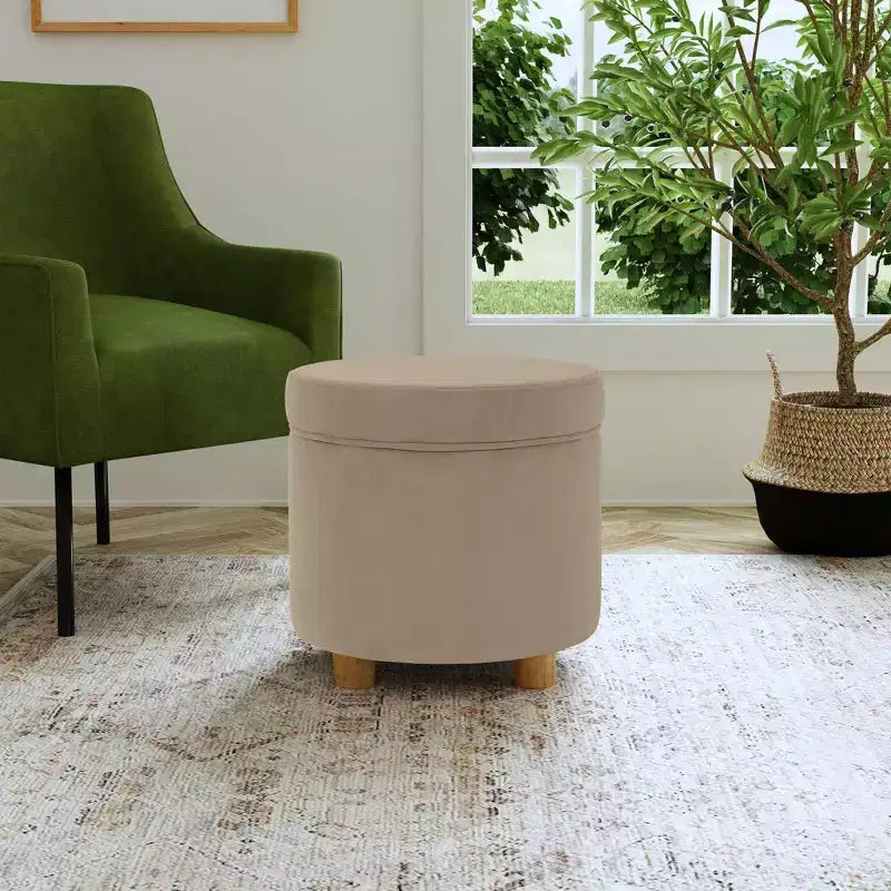 Pouf contenitore rotondo