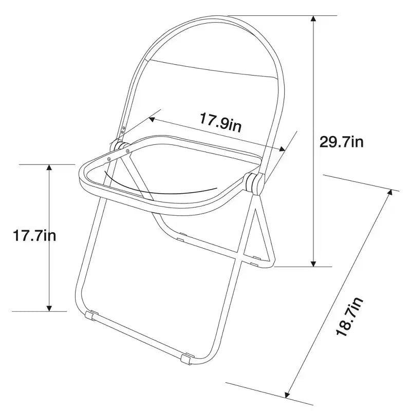 Sedia Pieghevole in Acrilico e Metallo Moderno